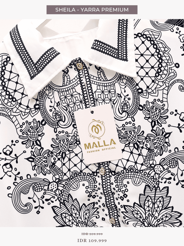 Sheila Blouse – Motif Etnik Elegan - Malla Fashion Official