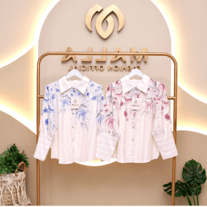 Megan Atasan Baby Corduroy Motif Pita Fashion Muslim Wanita